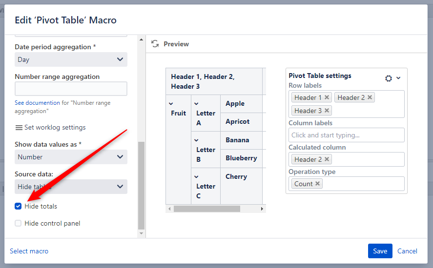 Cumulative fields’ aggregation