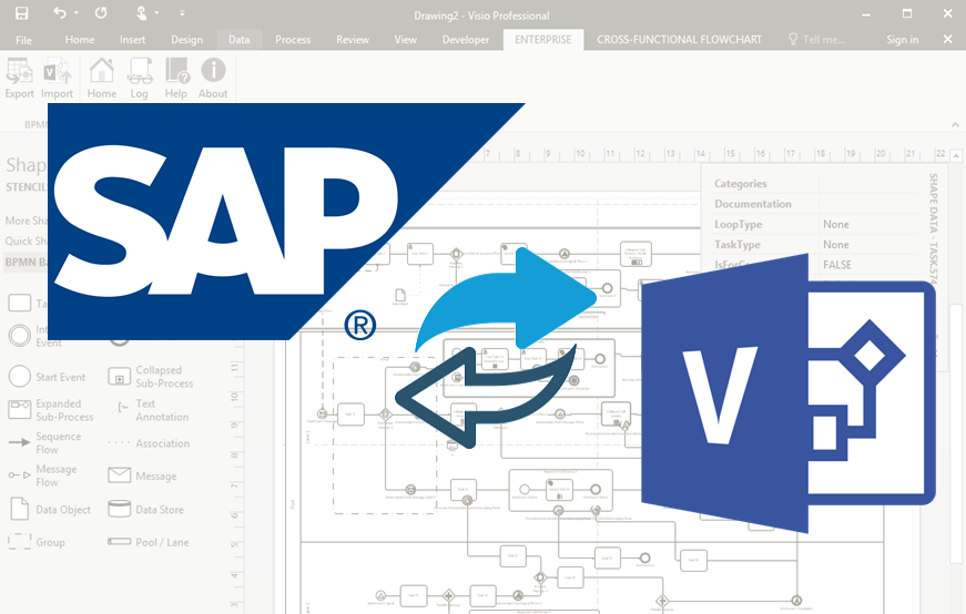 Visualize and publish SAP process with Microsoft Visio